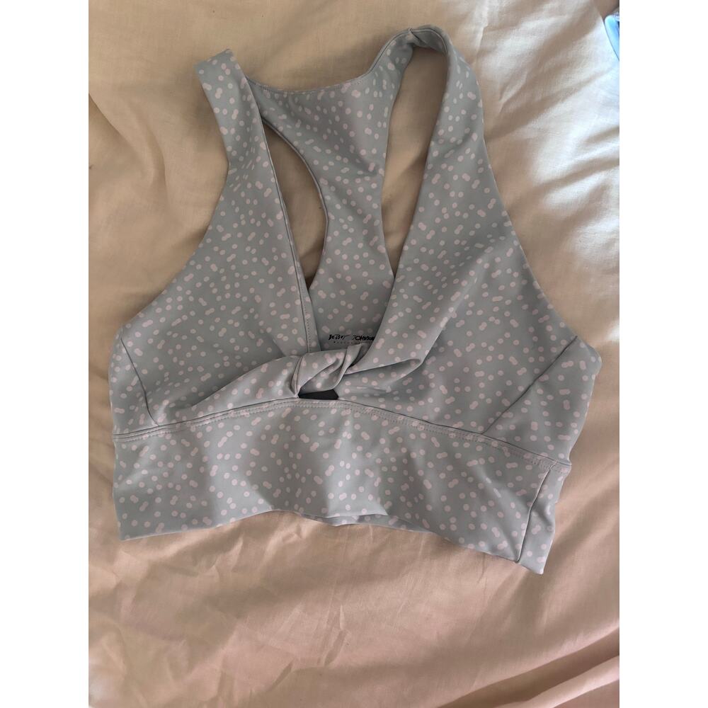 Betsy Johnson Performance Activewear Set Blue Speckled Bra M Leggings L - Picture 8 of 14